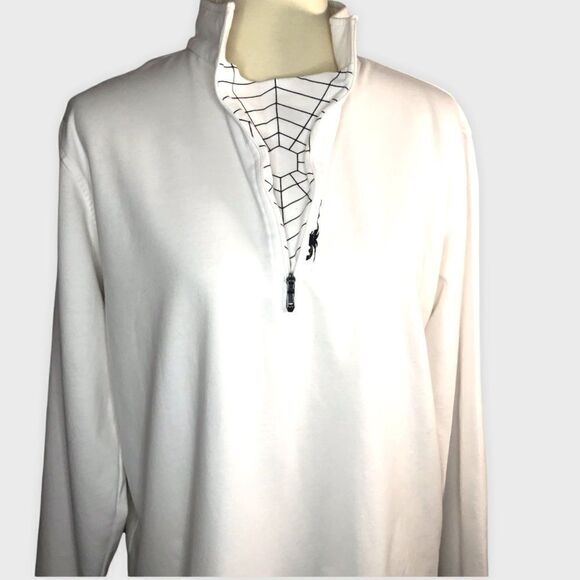 Spyder 1/4 Zip Men’s Pullover White Size Medium - Picture 2 of 16